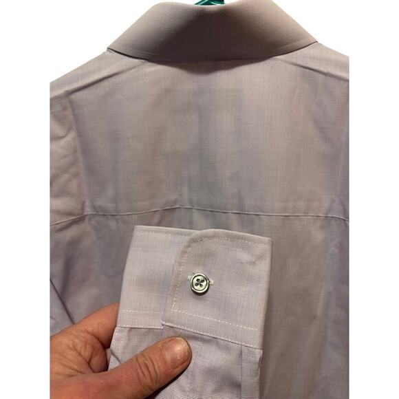 Yves St. Laurent Button Up Purple Lilac Dress Shirt size 16 34-35 Large NWT - Picture 3 of 9